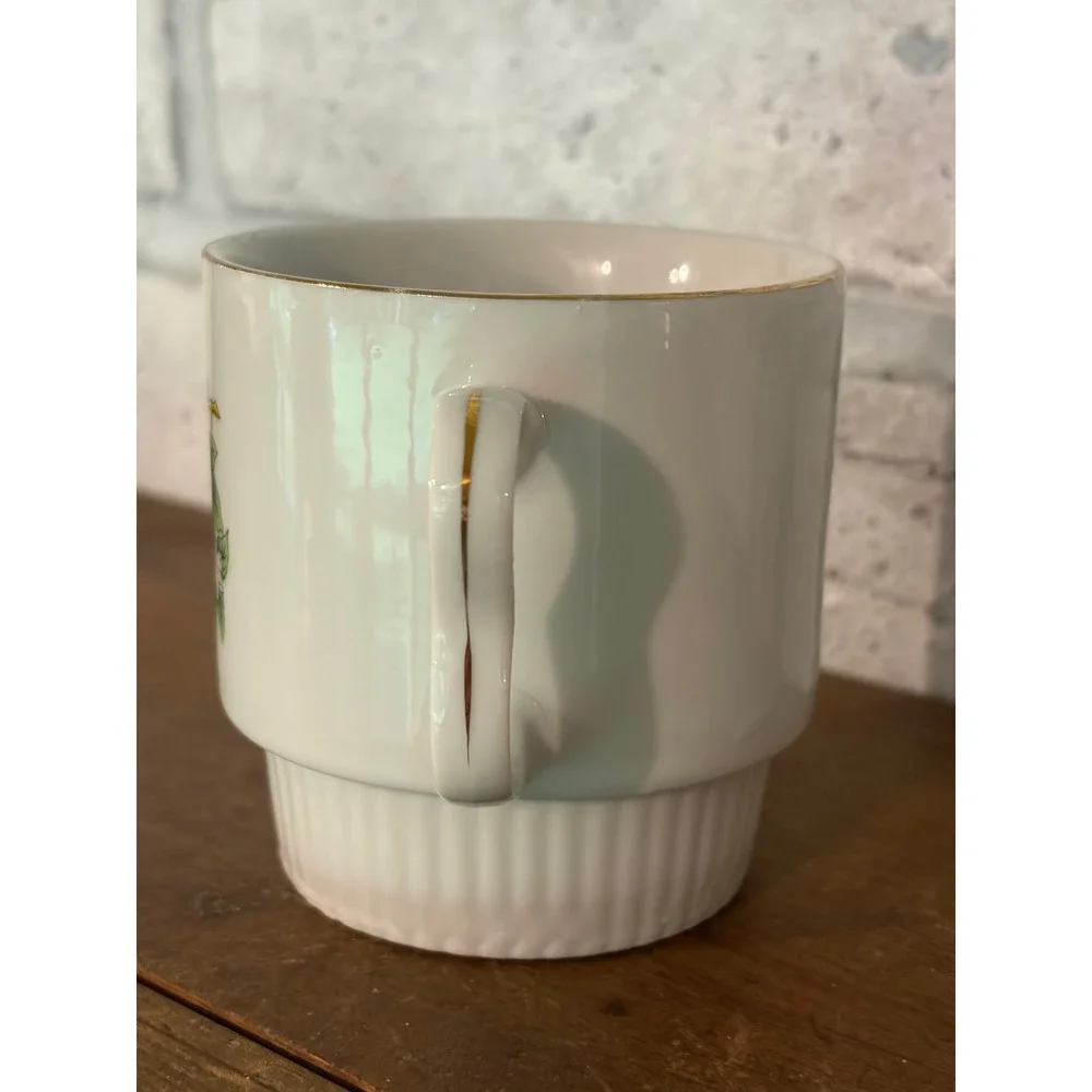 Vintage Ceramic Florida Oranges Retro MCM 1970's Souvenir Coffee Mug Juice Cup